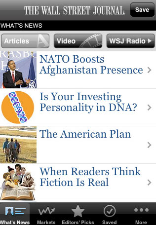 Wall Street Journal para iPhone