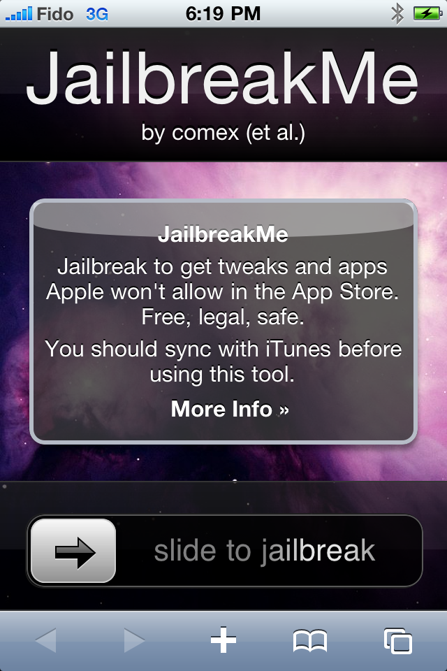 Jailbreak screen 