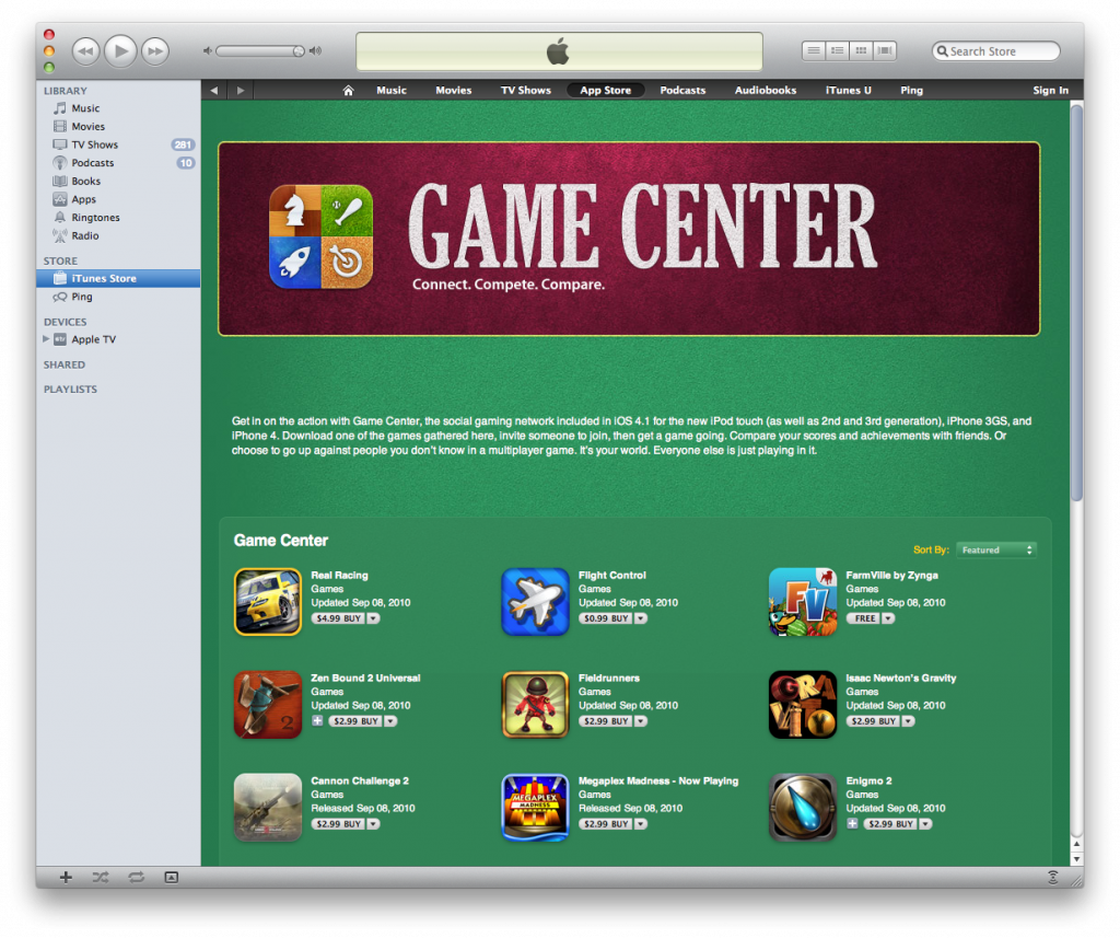 Game Center en iTunes