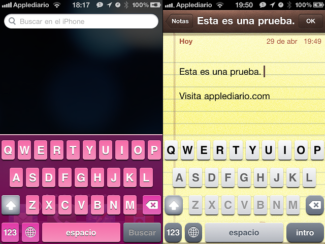 Personalizar teclado iOS