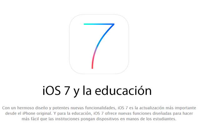 iOS 7 y la educación