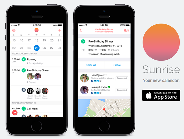 Sunrise para iOS