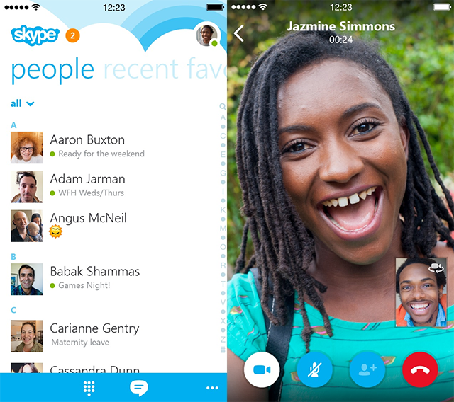 Skype 5.0 en el iPhone
