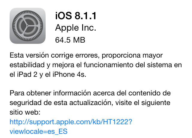 iOS8.1.1-actualizacion