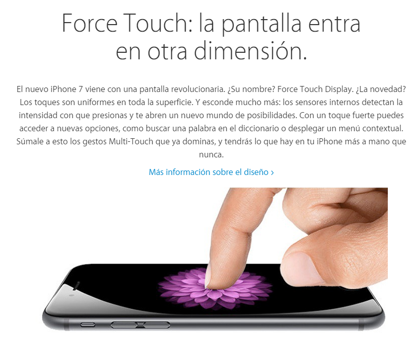 iPhone 7 con Force Touch