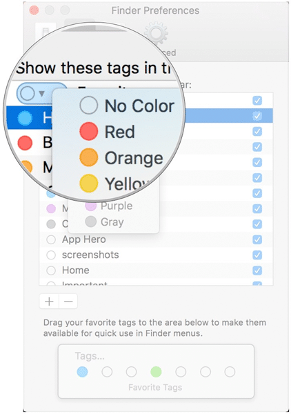 Colors tags
