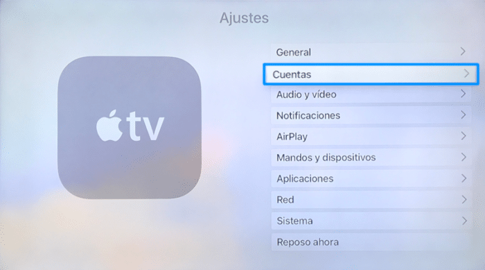Apple TV Cuentas