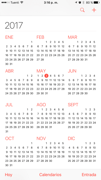 iPhone Calendario
