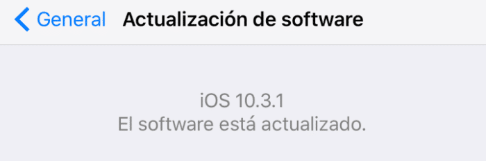 actualizacion software iOS 10.3.1