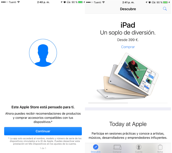 Aplicación Apple Store
