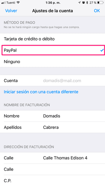 PayPal pago