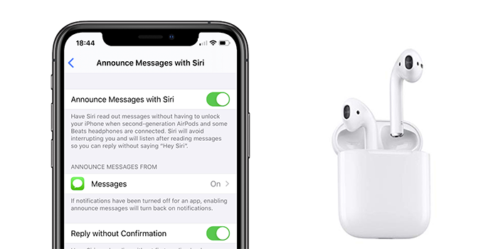 Anunciar mensajes con Siri