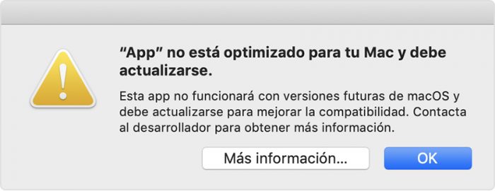 Apps incompatibles
