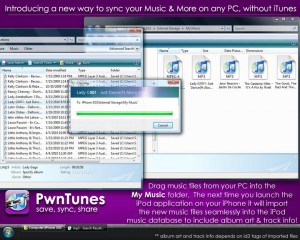 Drag and drop files to your iPhone with PwnTunes