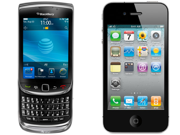 BlackBerry Torch vs. iPhone 4