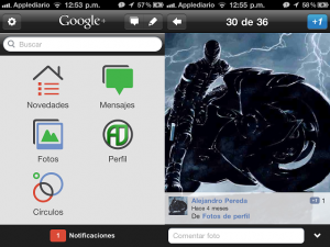Google+ para iPhone