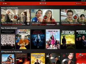 Aplicación de Netflix para iPad