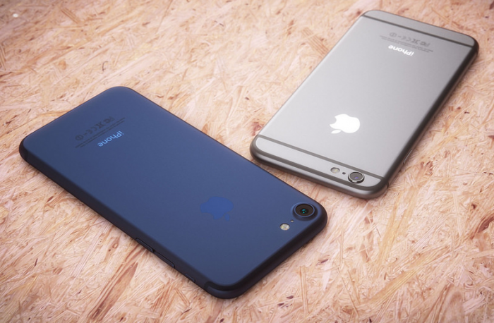 concepto iphone 7 blue