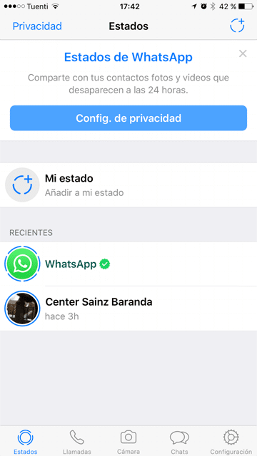 whatsapp estados iphone