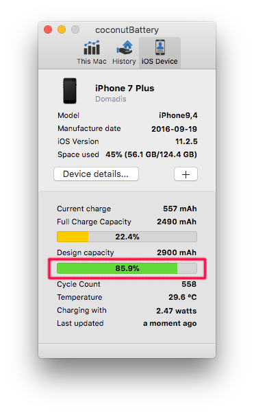Revisar batería del iPhone
