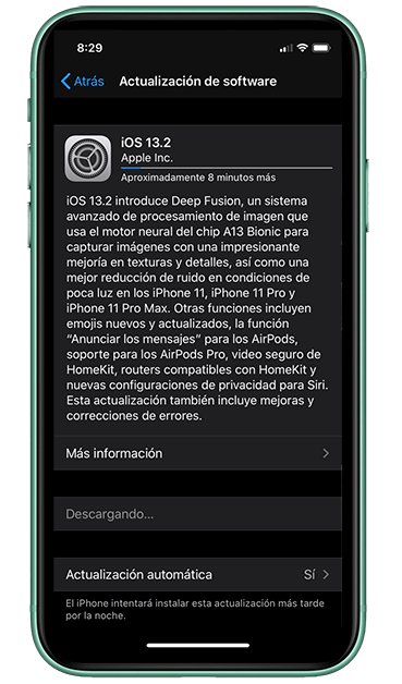 iPhone 11 con iOS 13.2